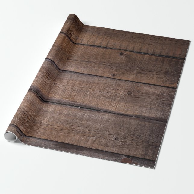 Papel De Regalo Fondo de tablas de árbol (Desenrollado)