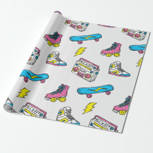 Papel De Regalo Fondo de tema vintage con patinaje radial para zap