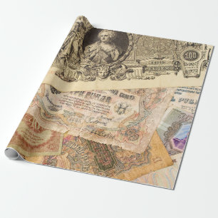 Papel De Regalo Fondo de varios billetes antiguos de Rusia