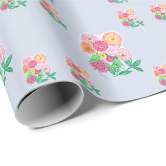 Papel De Regalo Fondo del dibujo del lápiz de la mezcla de flores 