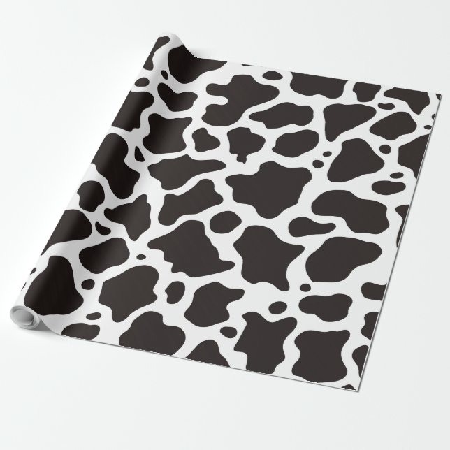 Papel De Regalo Fondo del patrón de vaca (Desenrollado)
