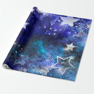 Papel De Regalo Fondo espacial con estrellas