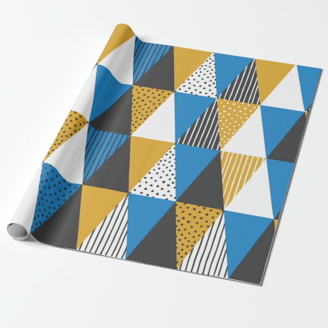 Papel De Regalo Fondo geométrico. Ilustracion de época.  (Desenrollado)