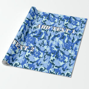 Papel De Regalo Fondo militar del camuflaje azul
