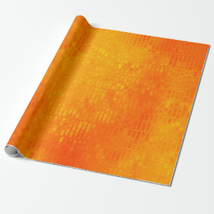 Papel De Regalo Fondo naranja de mosaico abstracto brillante con g