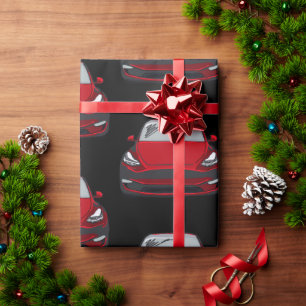 Papel De Regalo Fondo negro del vehículo eléctrico rojo SUV