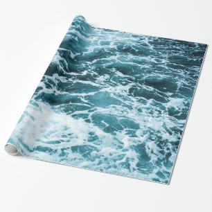 Papel De Regalo Fondo oceánico de las olas azules