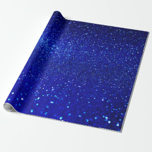 Papel De Regalo Fondo purpurina azul brillante abstracto
