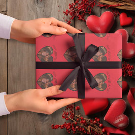 Papel De Regalo Fondo rojo del personalizado Valentine con forma c