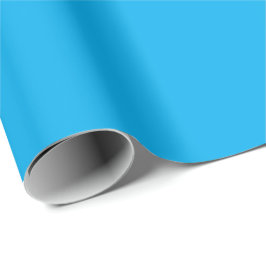 Papel De Regalo Fondo sólido de azul cian | Estilo minimalista de