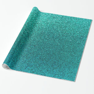 Papel De Regalo Fondo verde azulado S del purpurina de las azules