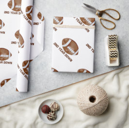 Papel De Regalo Football second year down boy birthday 