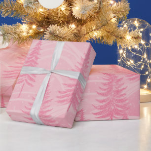 Papel De Regalo Forest Christmas Pink Coquette