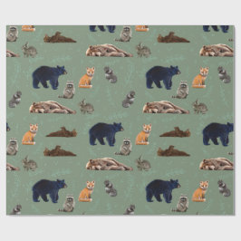 Papel De Regalo Forest Friends Wild Animals Wrapping Paper