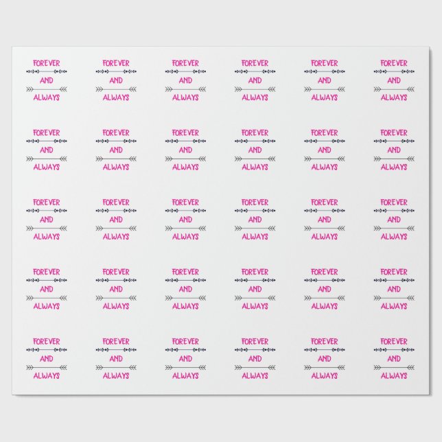 PAPEL DE REGALO FOREVER AND ALWAYS (Superficie plana)