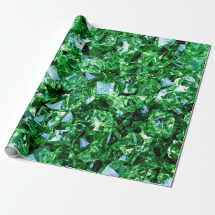 Papel De Regalo Forma de color de diseño verde de diamantes
