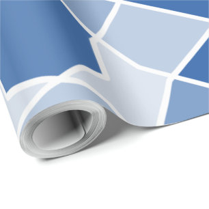 Papel De Regalo Formas aleatorias de contraste geométrico monocrom