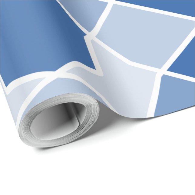 Papel De Regalo Formas aleatorias de contraste geométrico monocrom (Esquina del rollo)