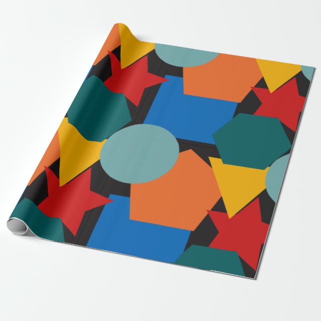Papel De Regalo Formas Bauhaus  (Desenrollado)
