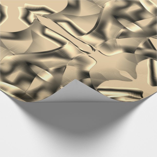 Papel De Regalo Formas beige curvadas y algunos tonos oscuros (Esquina)