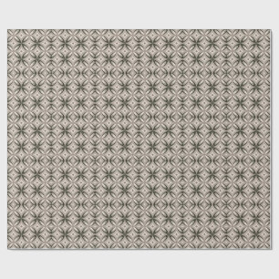 Papel De Regalo Formas circulares retro beige y marrón