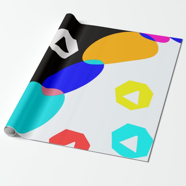 Papel De Regalo Formas coloreadas (Desenrollado)
