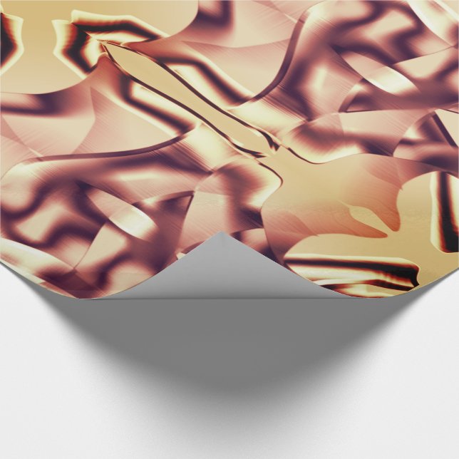 Papel De Regalo Formas curvadas marrones y tonos beige (Esquina)
