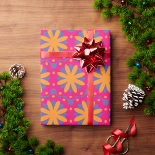 Papel De Regalo formas de círculos florales coloridos