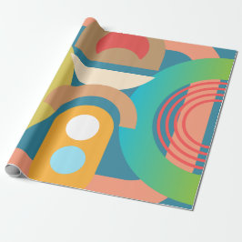 Papel De Regalo Formas geométricas de abstracto Minimalista pálido