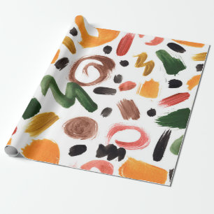 Papel De Regalo Formas geométricas de acuarela. Bella de pintura 