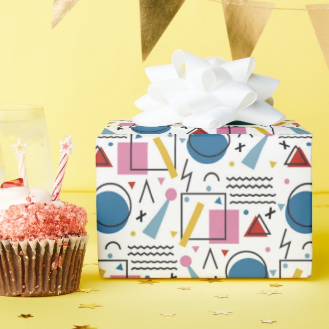Papel De Regalo Formas geométricas de los años 90 (Fiesta de cumpleaños )