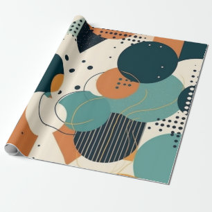 Papel De Regalo Formas orgánicas abstractas futuristas de coral te
