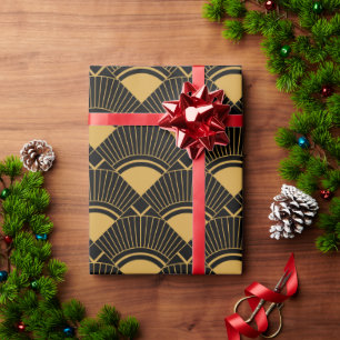 Papel De Regalo Formas para ventilador de oro falso sobre brillo n