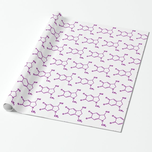 Papel De Regalo Fórmula química molecular de Adrenocromo (Desenrollado)