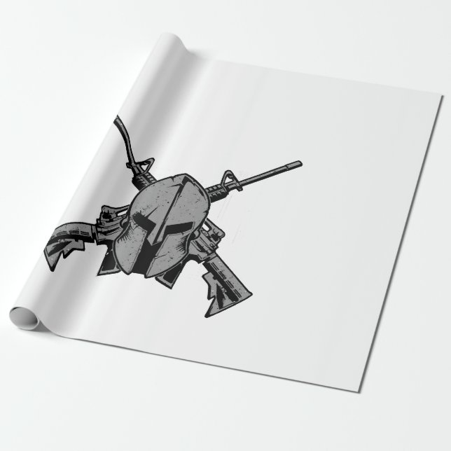 Papel De Regalo Fortaleza militar (Desenrollado)