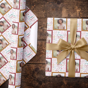 Papel De Regalo Foto caprichosa de Navidad con garabatos dibujados