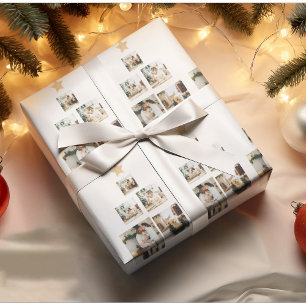 Papel De Regalo Foto de árbol de Navidad familiar moderno con estr