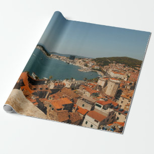 PAPEL DE REGALO FOTO DE CASAS DE TEJIDOS MARRONES