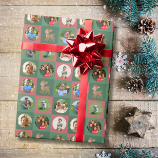 Papel De Regalo Foto de Ciervo Adorable Navidad
