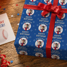 Foto de cumpleaños de pelota de béisbol personaliz