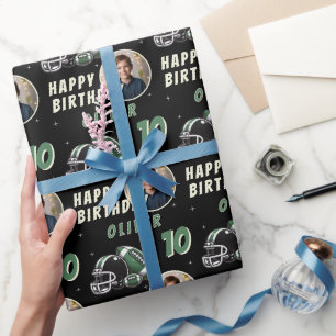 Papel De Regalo Foto de Dibujo Animado de Casco de Balón de Fútbol