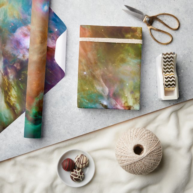 Papel De Regalo Foto de espacio de la galaxia de nebulosas de colo (Artesanía)