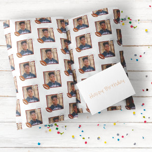 Papel De Regalo Foto de Fútbol Americano para Cumpleaños de Niños