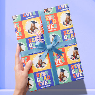 Papel De Regalo Foto de graduación Retro Mejor Grad Ever