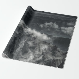 PAPEL DE REGALO FOTO DE GRAYSCALE DE MONTAÑA RANGE