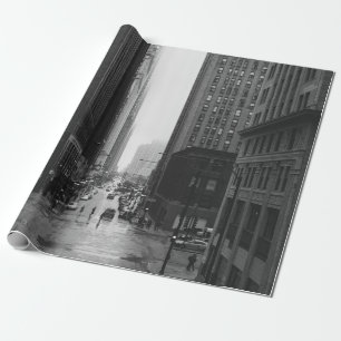PAPEL DE REGALO FOTO DE GRAYSCALE EN CITY STREET