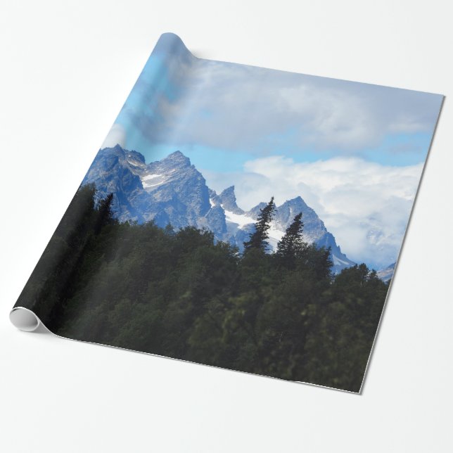 Papel De Regalo Foto de la cordillera Alaska (Desenrollado)