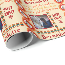 Papel De Regalo Foto de la Edad del Nombre Un Chica que ama el Boh