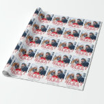 Papel De Regalo Foto de la familia Pink Red Merry Christmas Script<br><div class="desc">Papel de ajuste de foto de la familia de guiones navideños modernos de color rosa rojo merry. Tipografía y escritura modernas y de moda. Añade tu foto y texto y haz un regalo dulce y moda de vacaciones.</div>