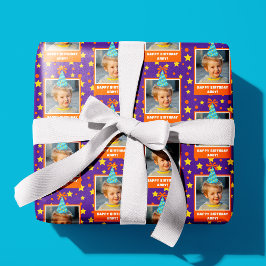 Papel De Regalo Foto de niño personalizada Feliz cumpleaños con Go